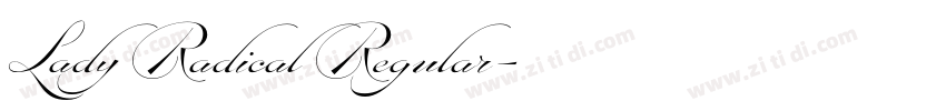 Lady Radical Regular字体转换